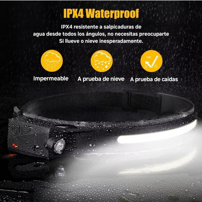 Linterna Frontal con Sensor LED
